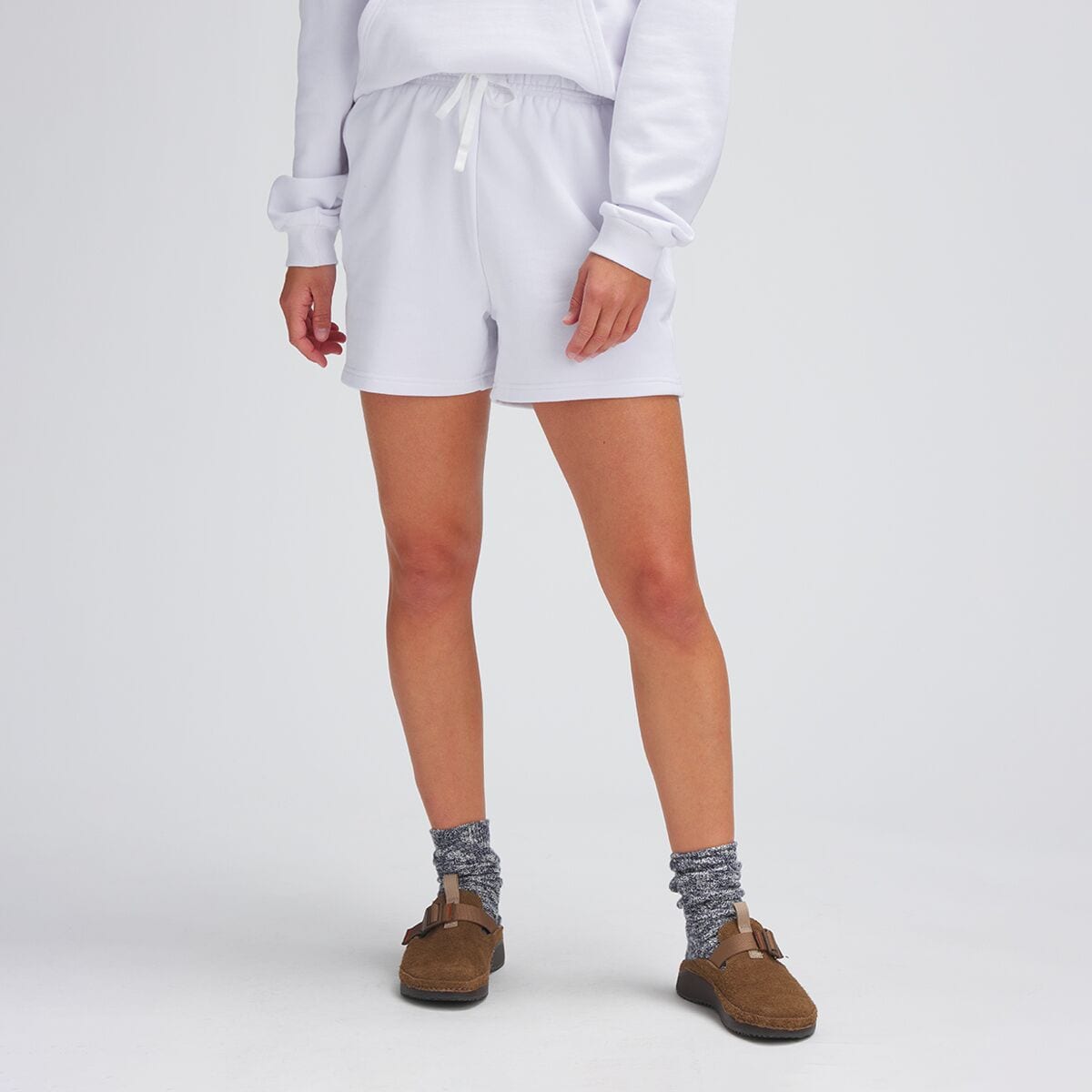 Womens white sweat shorts cheap