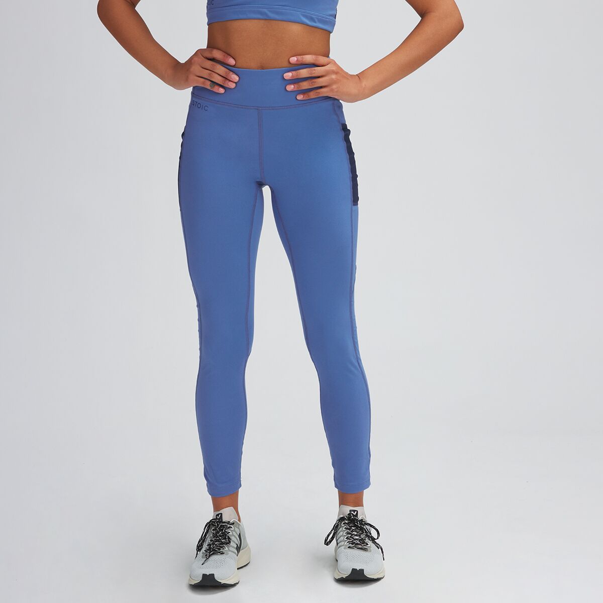 Stoic 7/8 Color Block Tight - Past Season - Women's Vallarta Blue & Moonlit Ocean, XS