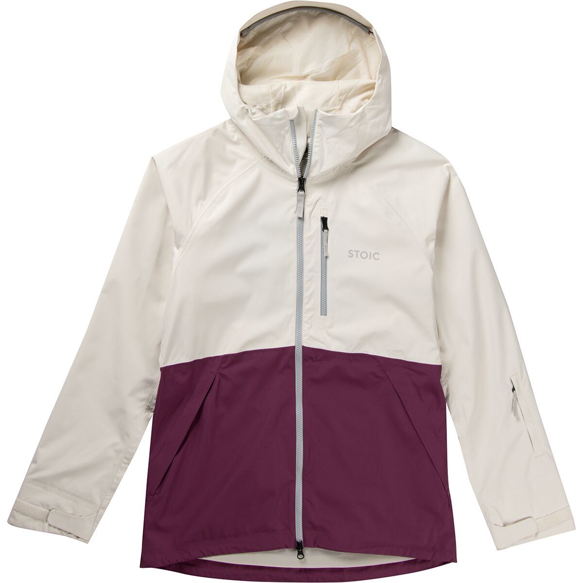 Image of Stoic Shell Full-Zip Jacket - Women's Whisper White/Amaranth, S