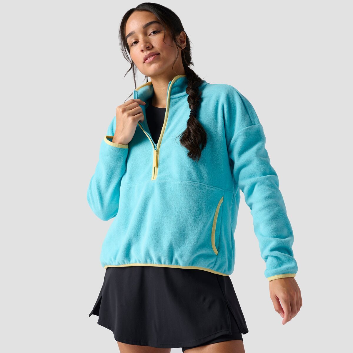 Stoic 1/4 Zip Micro Fleece Sweatshirt - Women's Blue Topaz, L