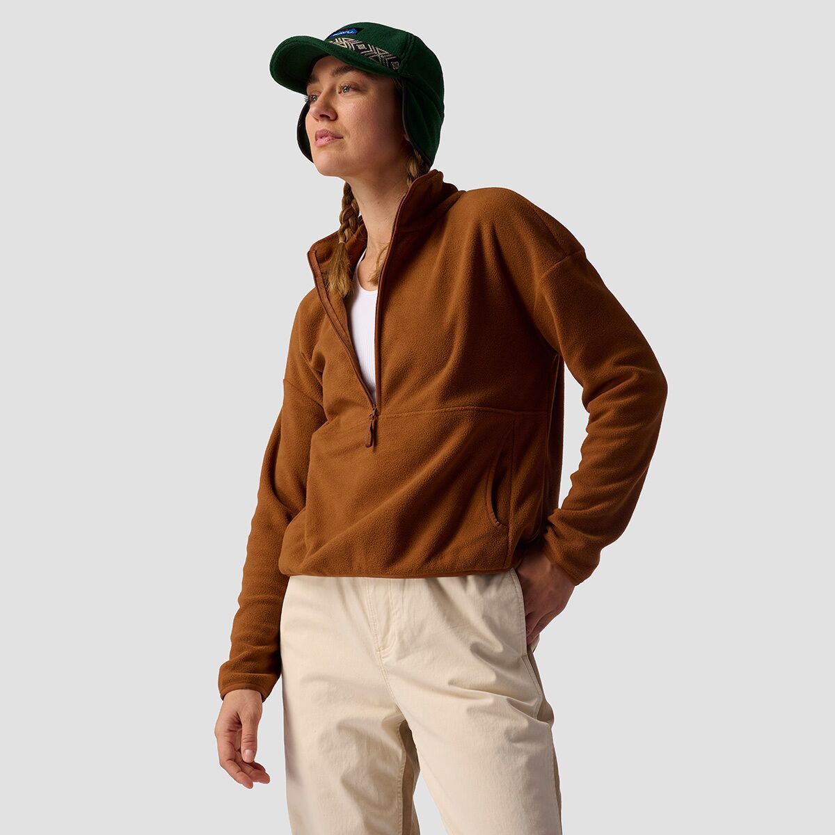 Stoic 1/4 Zip Micro Fleece Sweatshirt - Women's Tortoise Shell, S