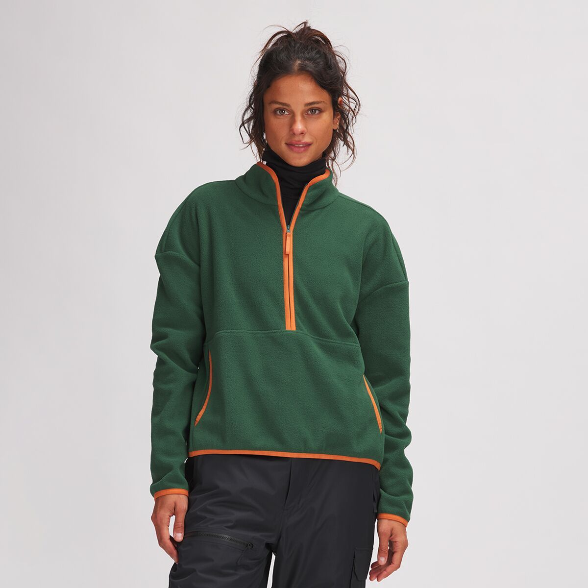 Stoic 1/4 Zip Micro Fleece Sweatshirt - Women's Trekking Green, M