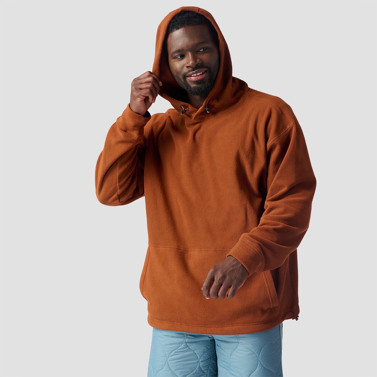 Polar Fleece 3-Snap Pullover Sweatshirt for Tall Men