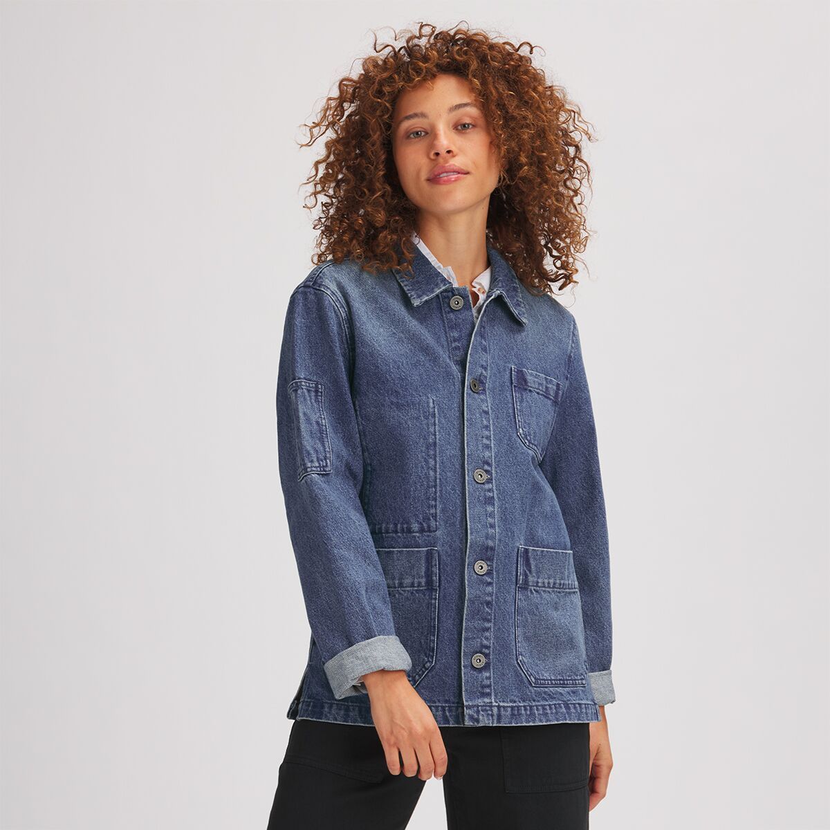 Stoic Denim Chore Coat - Women's Light Indigo Wash, L