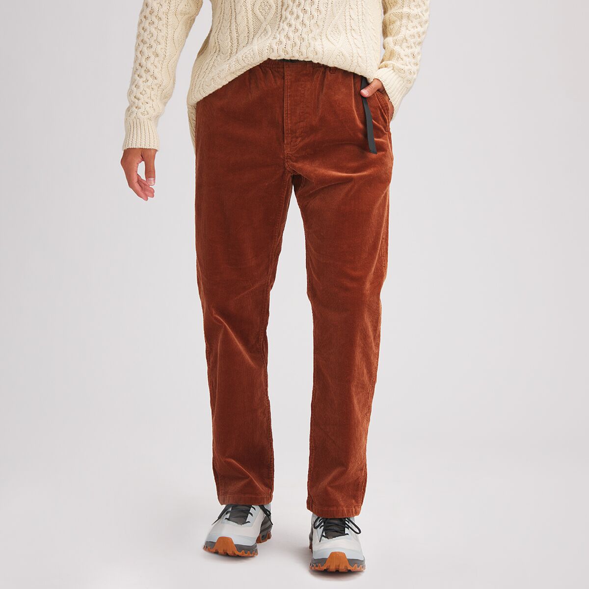 03-1002-C53M - New Yorker Pant Stretch Corduroy - Brown | James Dant