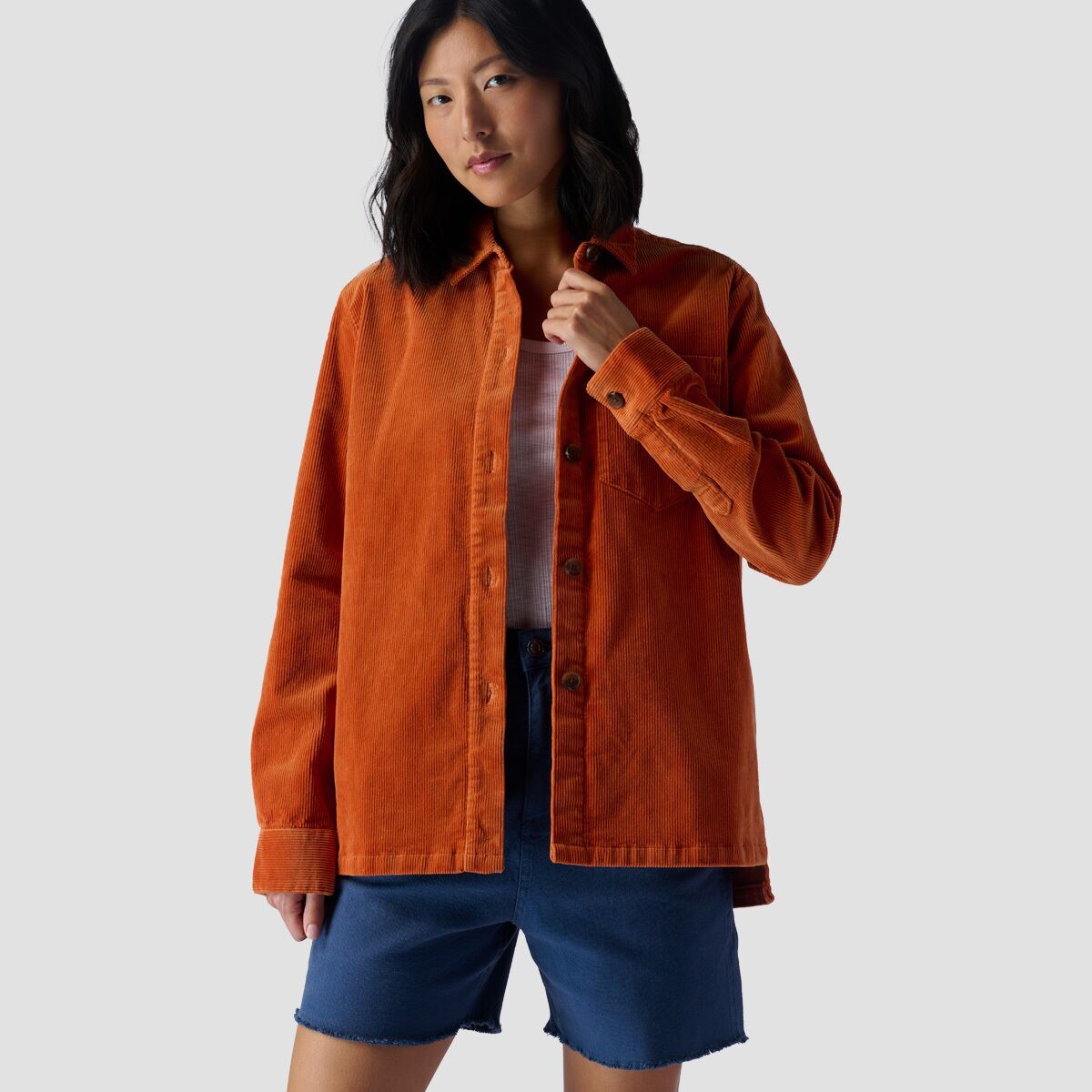 Stoic Corduroy Overshirt - Women's Rust, S