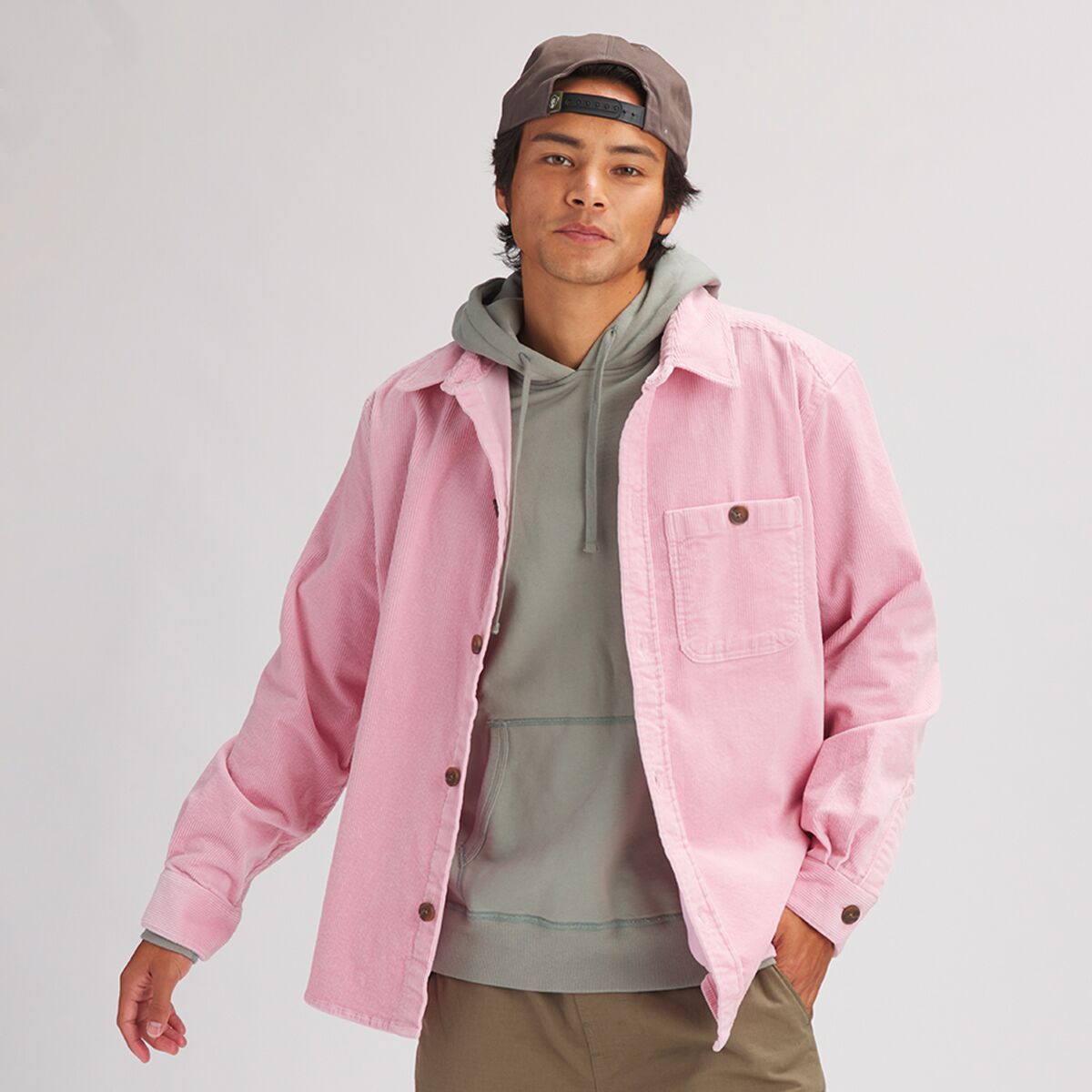Stoic Corduroy Overshirt - Men's Pink Nectar, M