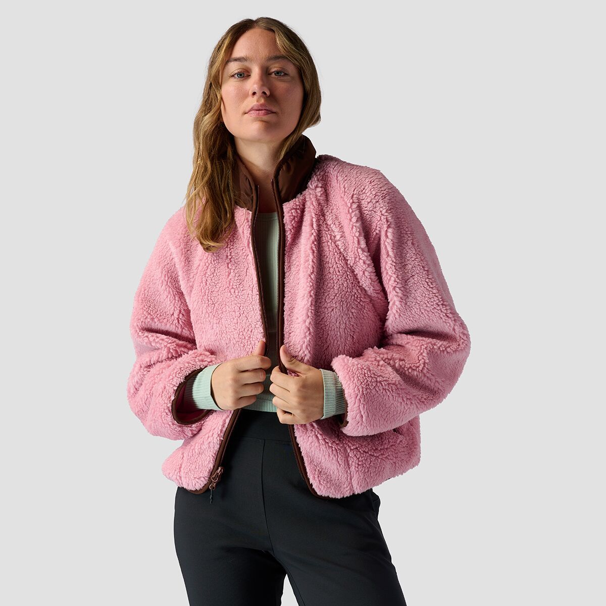 Stoic MTN High-Pile Fleece Jacket - Women's Pink Nectar, XL