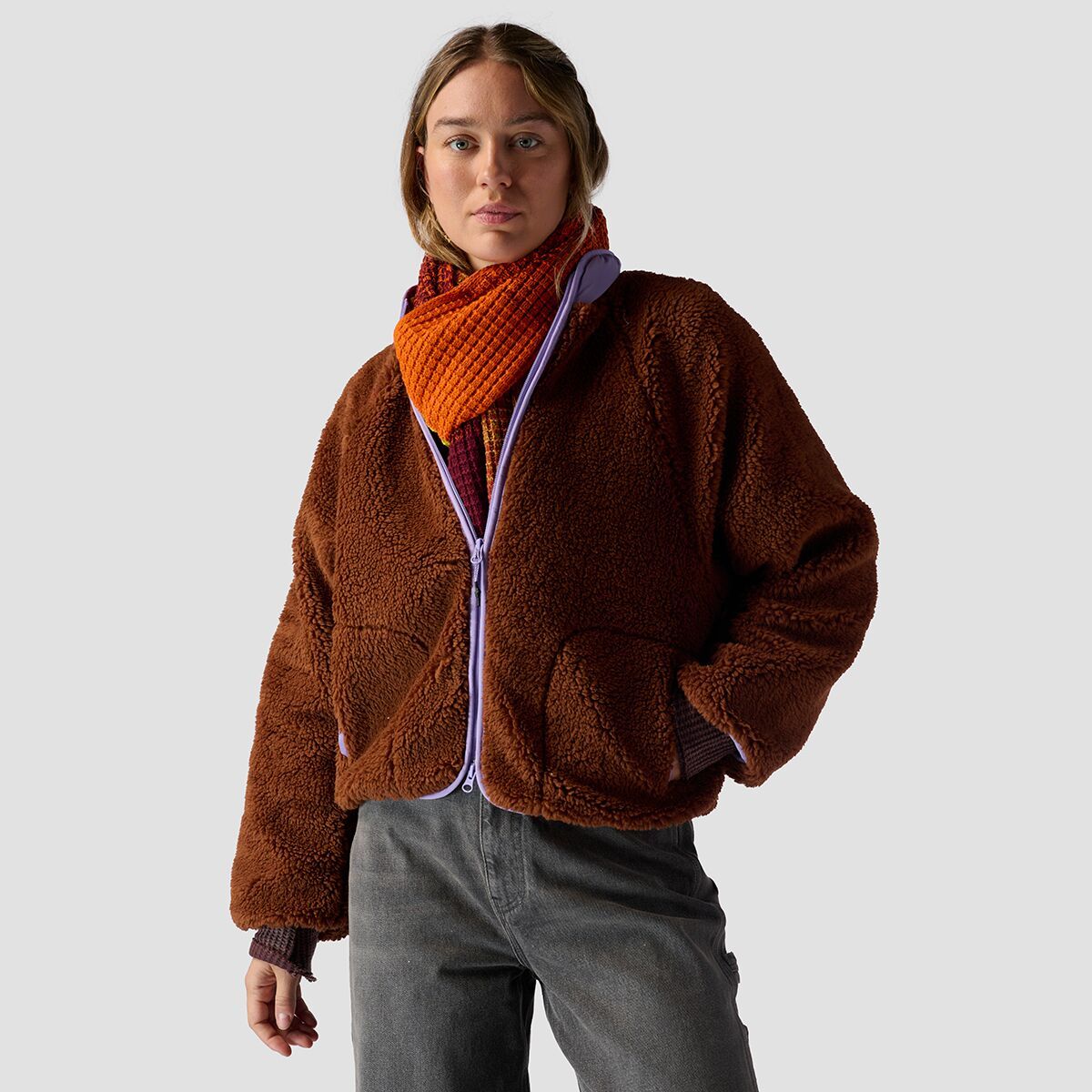 Stoic MTN High-Pile Fleece Jacket - Women's Tortoise Shell, XS