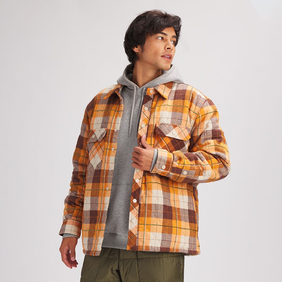 Stoic Plaid Shacket - Men's Rust Plaid, XL