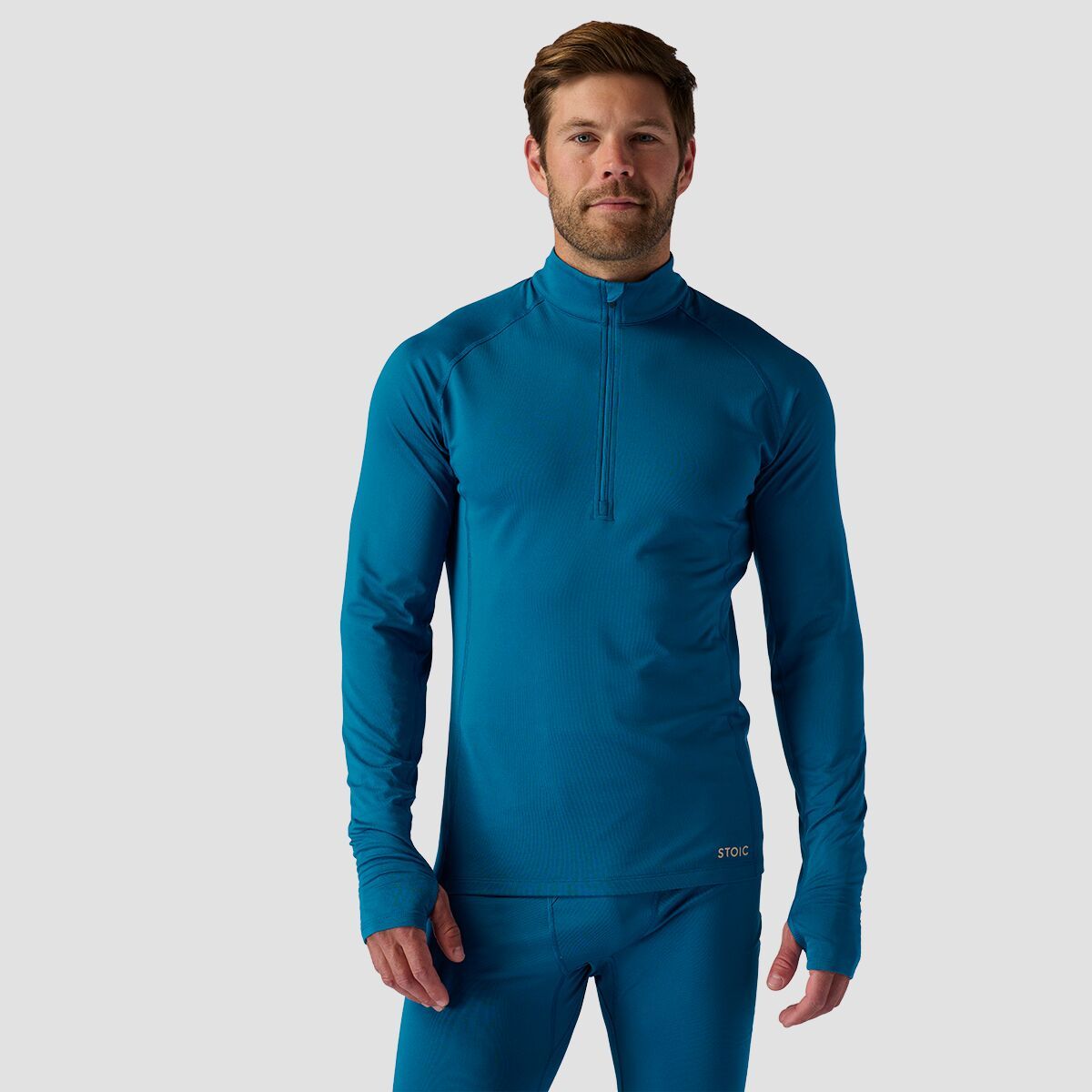 Stoic Lightweight Poly 1/4-Zip Baselayer Top - Men's Ink Blue, S