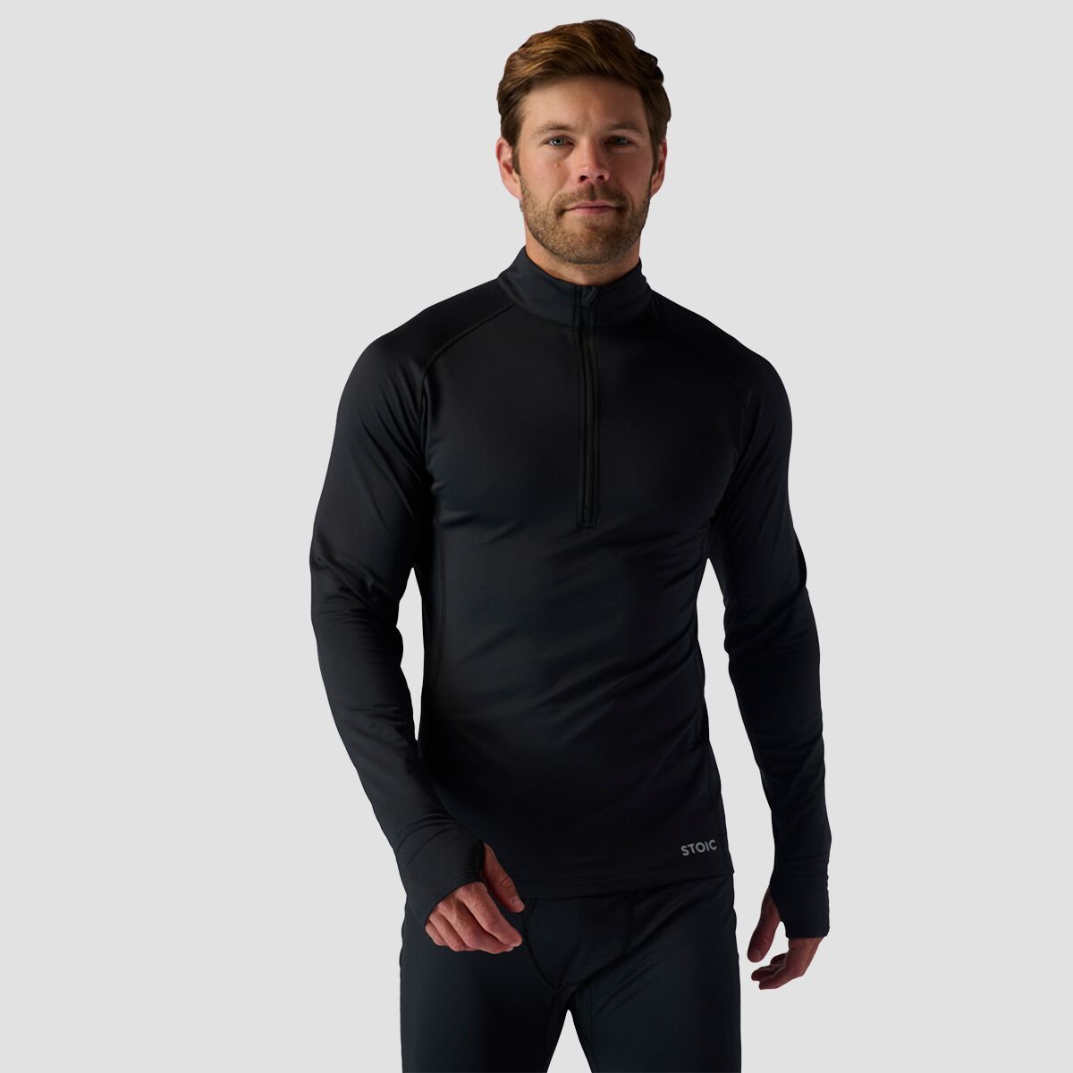 Stoic Lightweight Poly 1/4-Zip Baselayer Top - Men's Stretch Limo, S