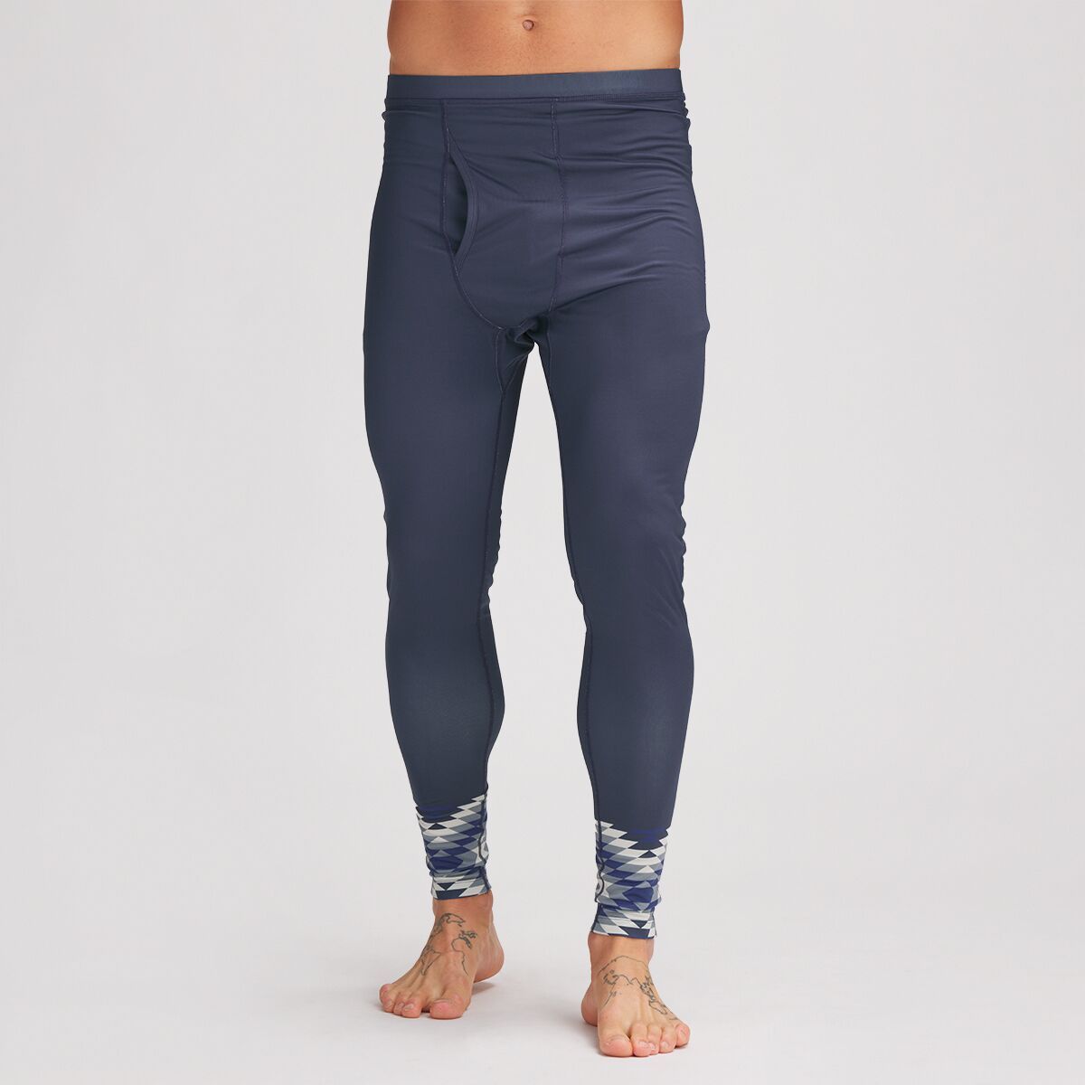 Stoic Lightweight Poly Baselayer Bottom - Men's Navy Blazer Print, S