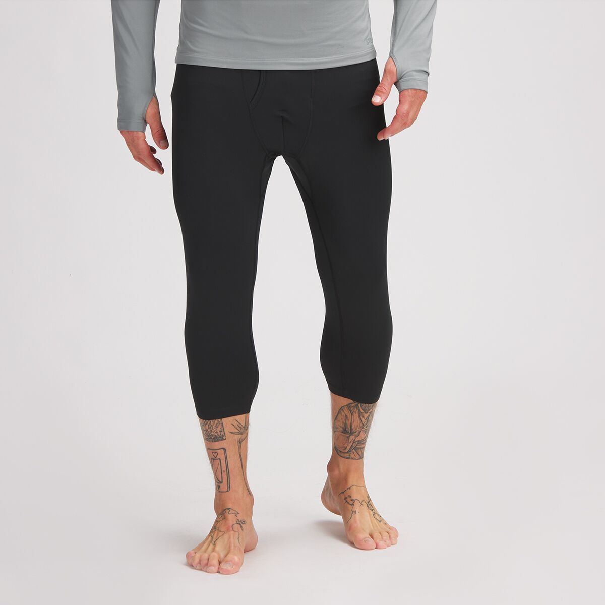 Stoic Lightweight Poly Calf-Length Baselayer Bottom - Men's Stretch Limo, XXL