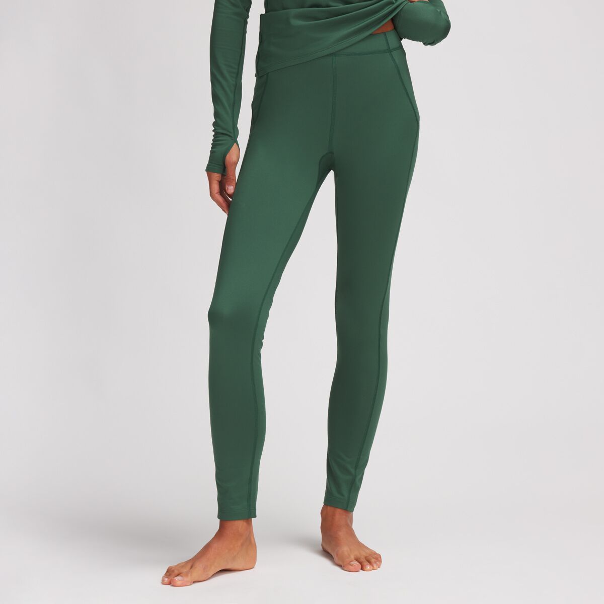 Stoic Lightweight Poly Baselayer Bottom - Women's Trekking Green, S