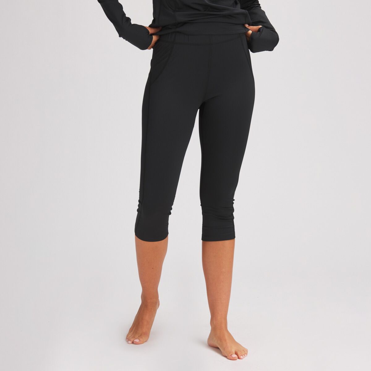 Stoic Lightweight Poly Calf-Length Baselayer Bottom - Women's Stretch Limo, L