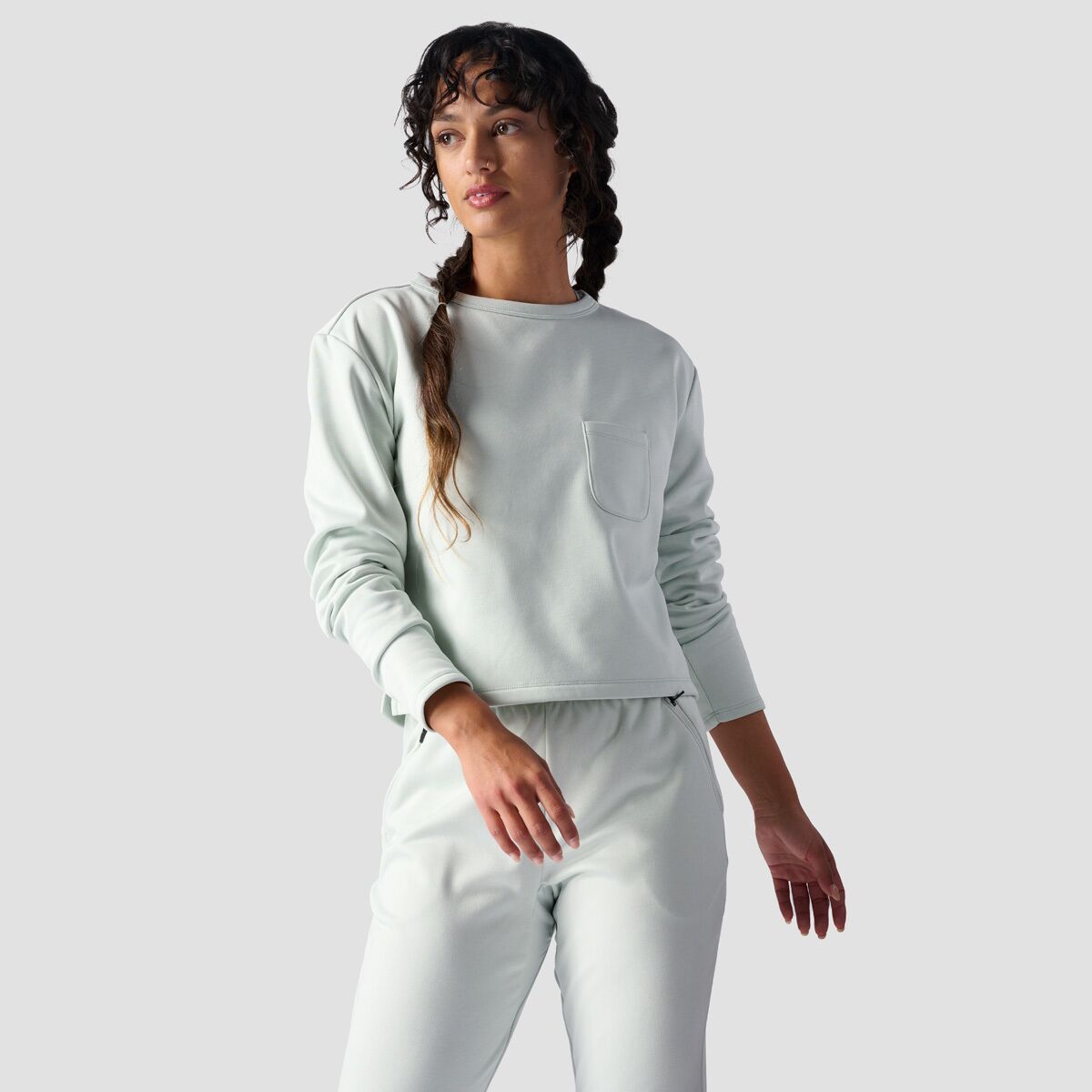 Stoic Double Knit Mock Sweater - Women's Smoke, S