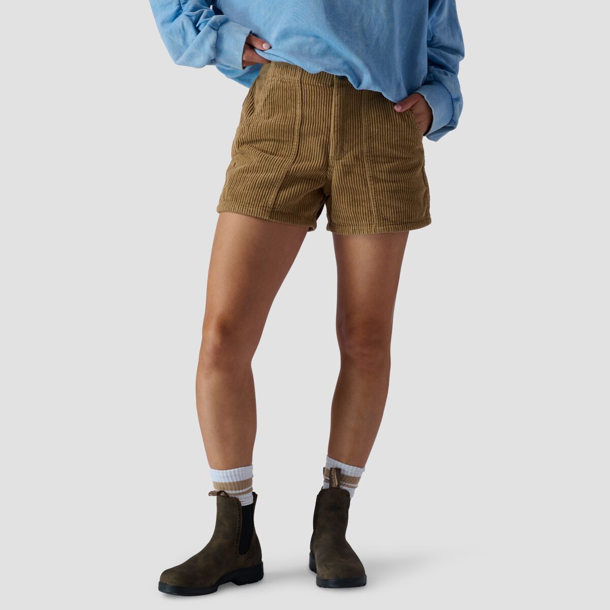 Stoic Corduroy Short - Women's Kelp, 25
