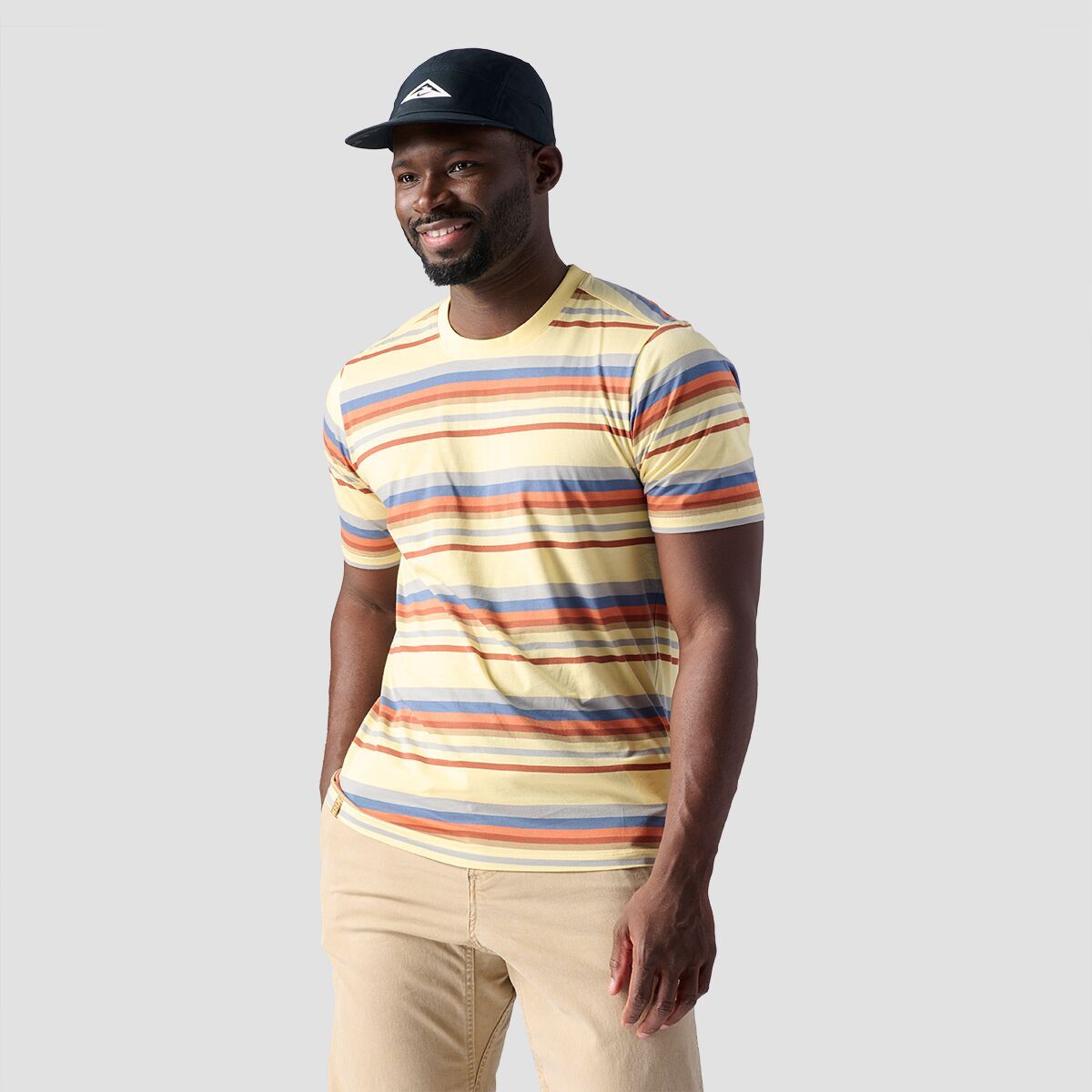Stoic Short-Sleeve Striped T-Shirt - Men's Mellow Yellow Stripe, XXL