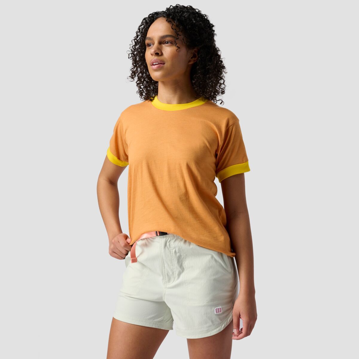 Stoic Ringer Short-Sleeve T-Shirt - Women's Rust/Bright Yellow, XS
