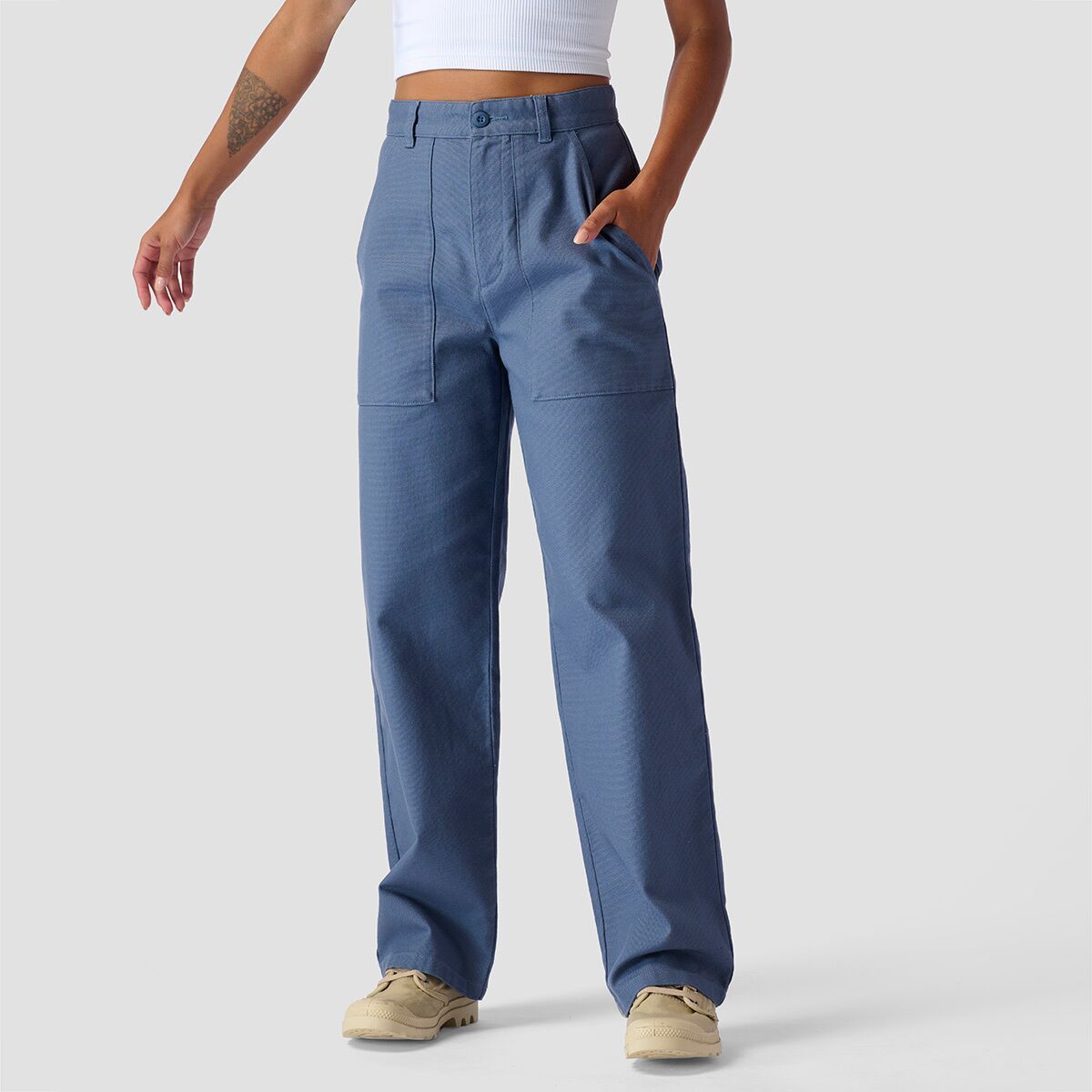 Stoic Cotton Canvas Pant - Women's Vintage Indigo, 8