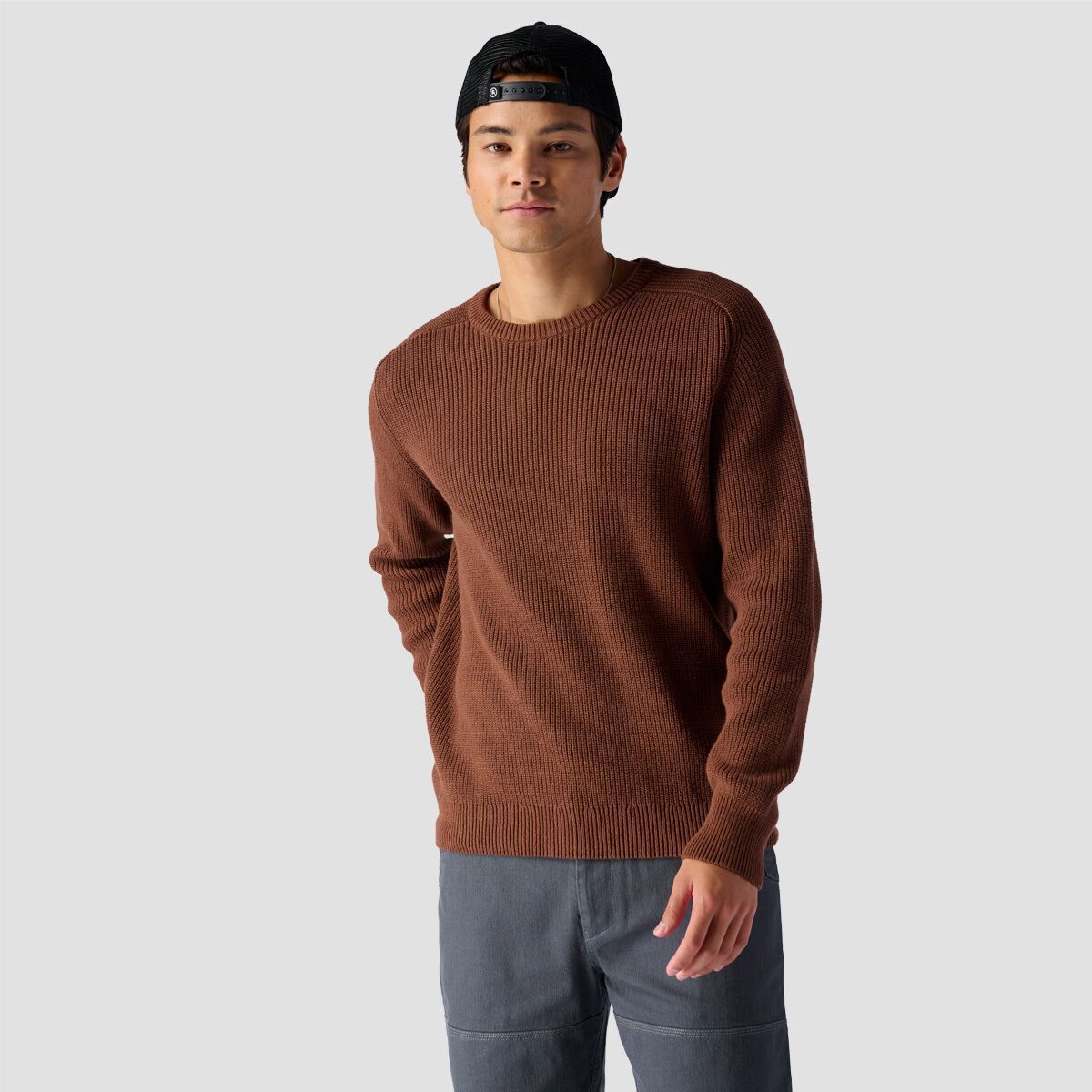 Stoic Cotton Fisherman's Sweater - Men's Downtown Brown, S