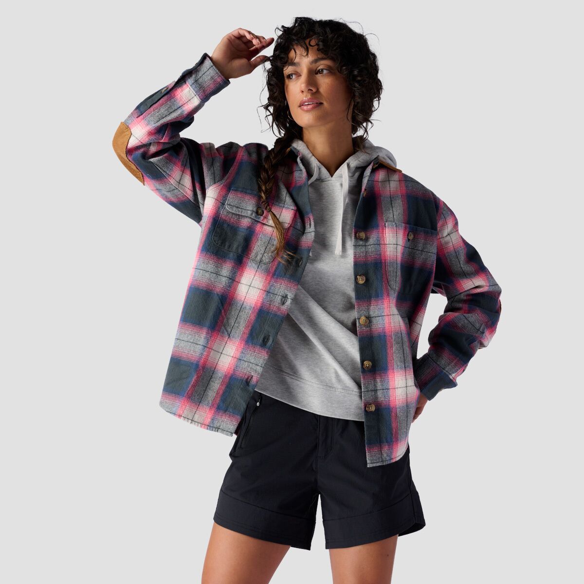 Stoic Flannel Button Down - Women's Pink Plaid, S