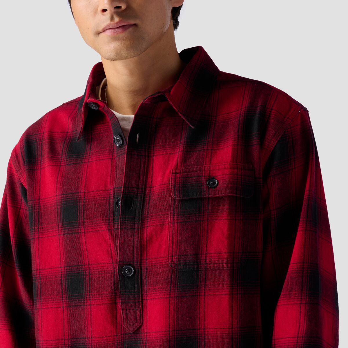 Mens flannel pullover hotsell