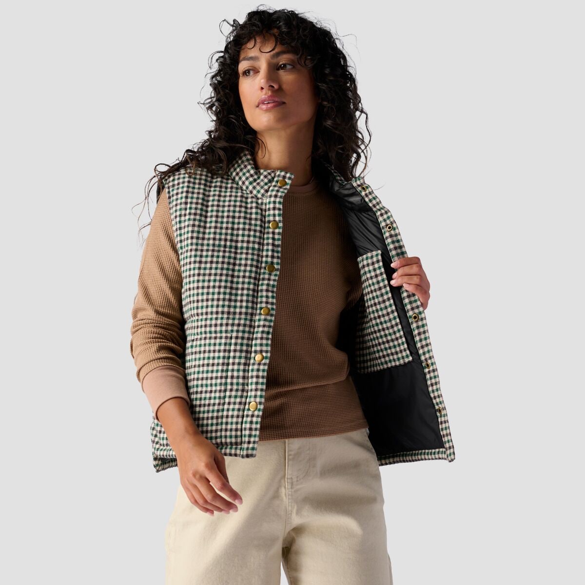 Flannel Synthetic Insulated Vest - Women