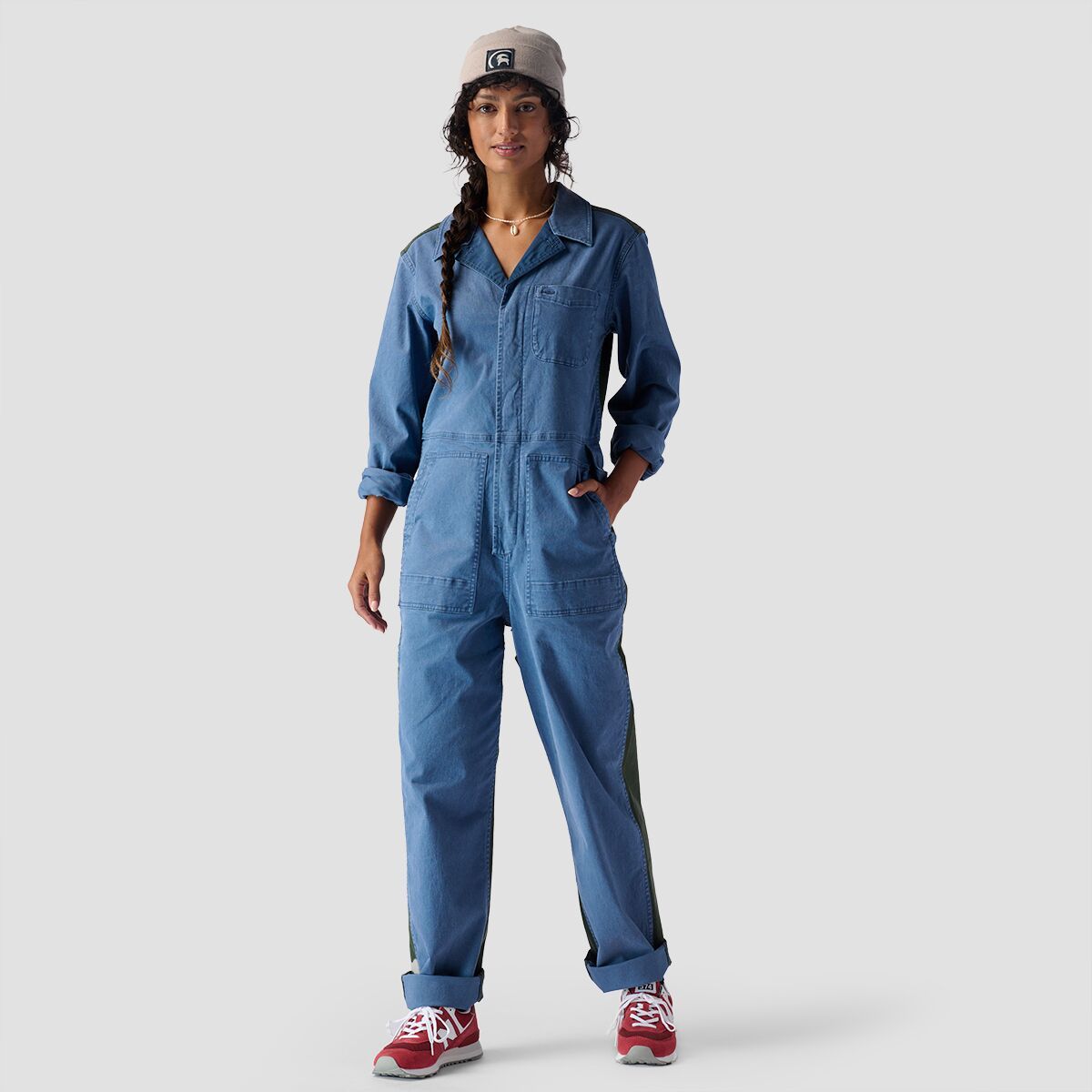 Stoic Long-Sleeve Venture Jumpsuit - Women's Vintage Indigo/Duffel Bag, M