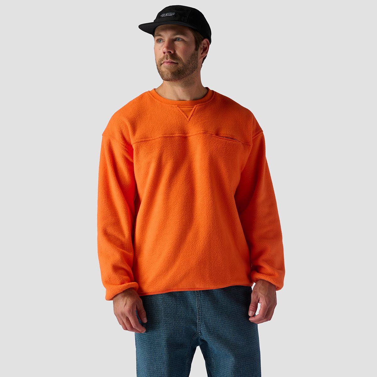 Stoic Polar Fleece Crewneck - Men's Vermillion Orange, XL