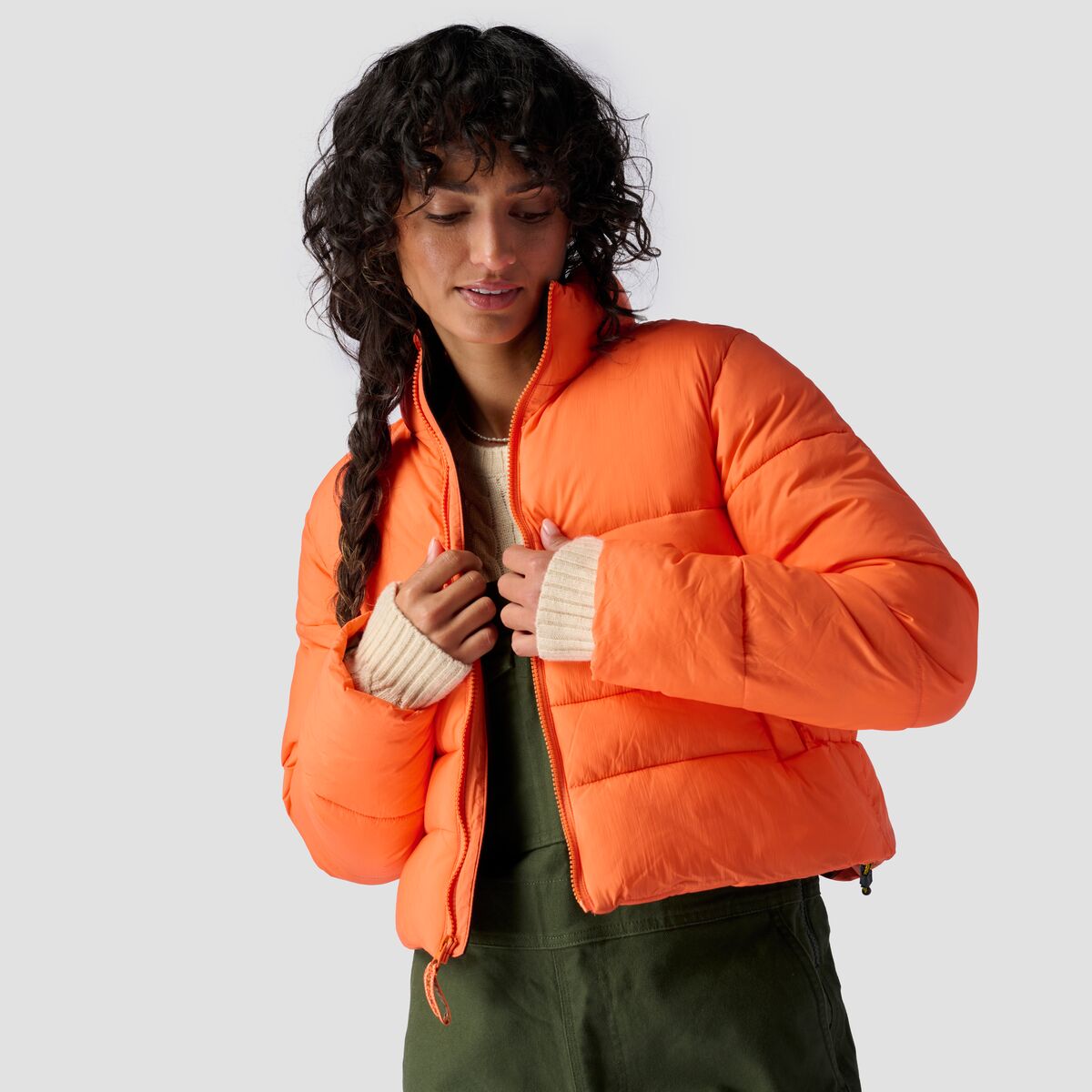 Stoic Stoic Synthetic Insulated Cropped Jacket - Women's Vermillion Orange, XL