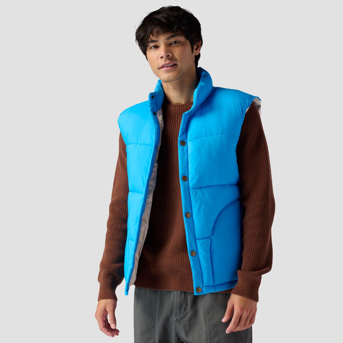 Image of Stoic Synthetic Insulated Vest - Men's Brilliant Blue/Sandshell, XL