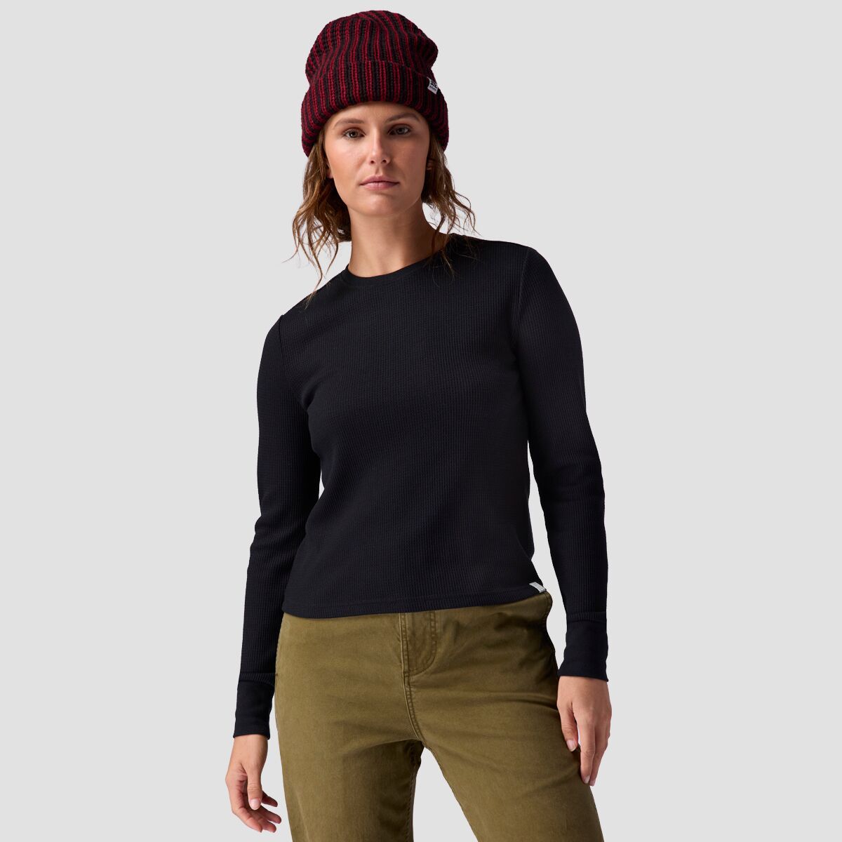 Stoic Wicking Waffle Long-Sleeve Crewneck - Women's Stretch Limo, M
