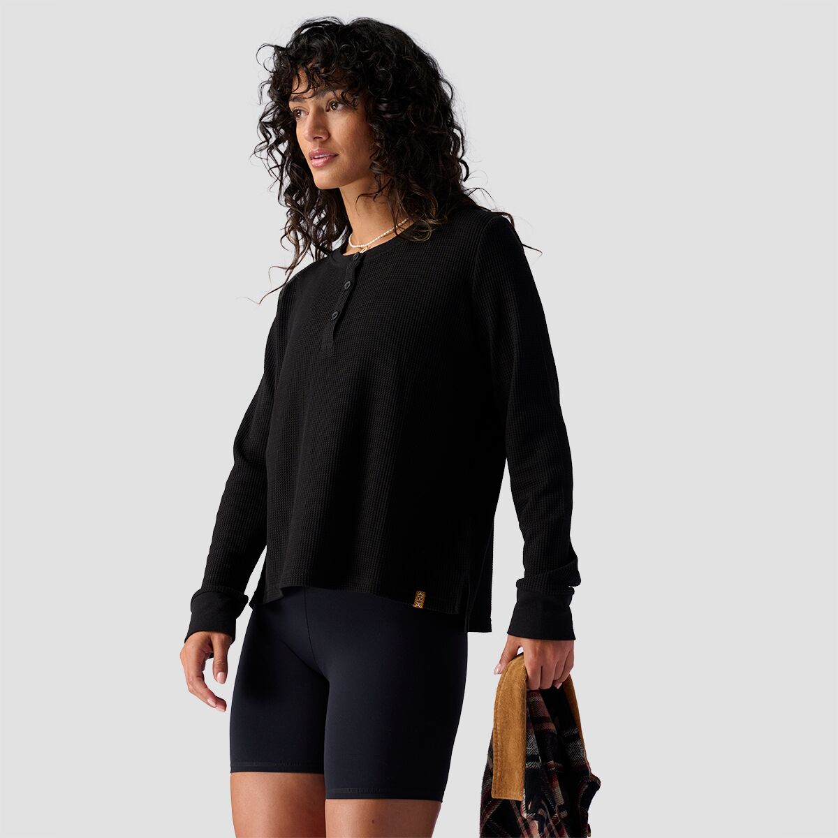 Stoic Wicking Waffle Long-Sleeve Henley - Women's Stretch Limo
