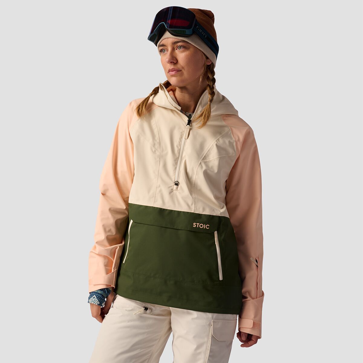 Stoic Shell Anorak 2.0 - Women's Sandshell/Duffel Bag/ Peach Parfait, XS