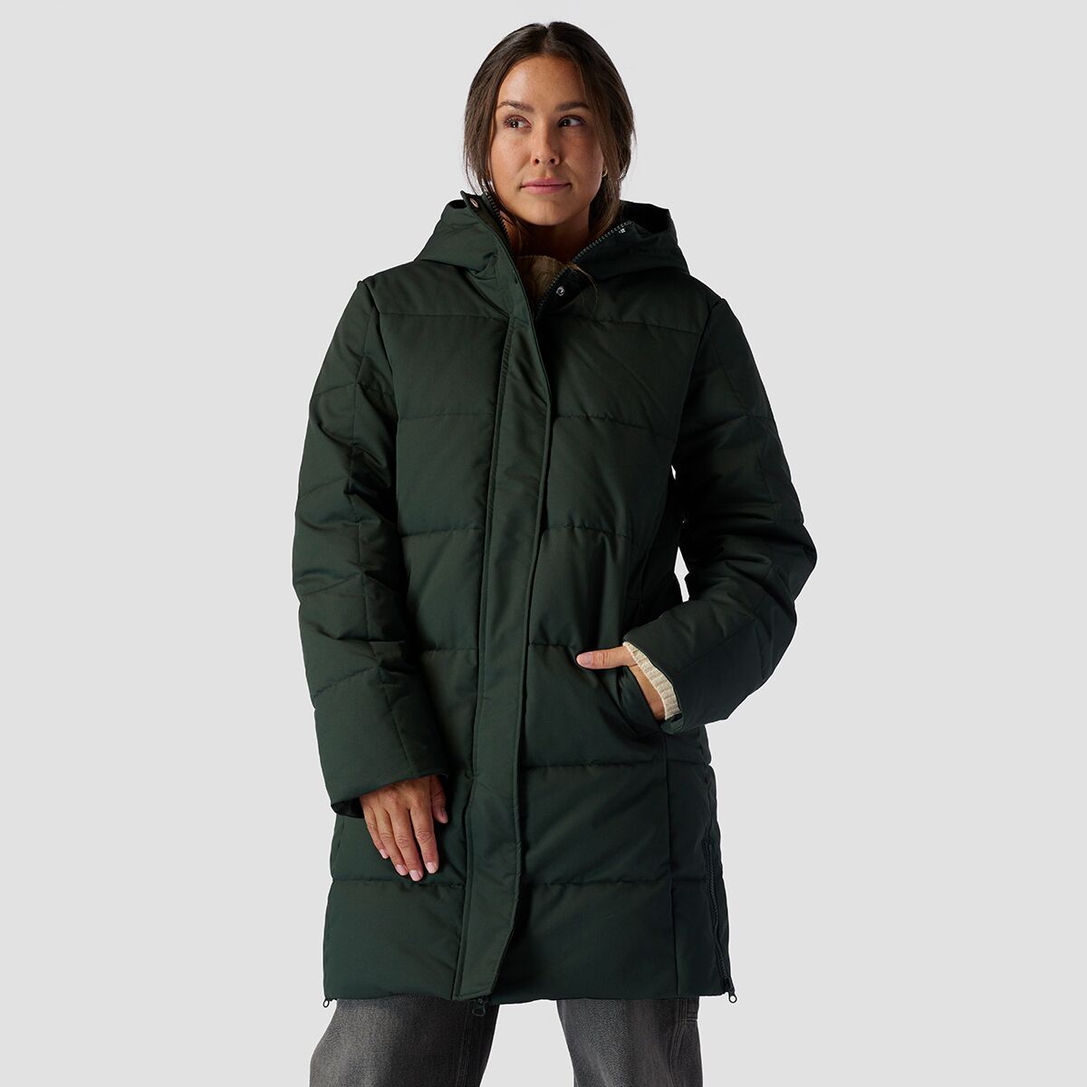 Stoic Insulated Snap Front Parka - Women's Evergreen, XS