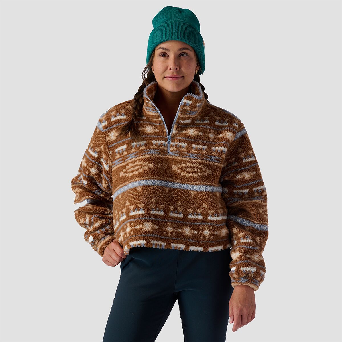Image of Stoic Printed Mid Pile Fleece 1/4 Zip Pullover - Women's Western Print, XS