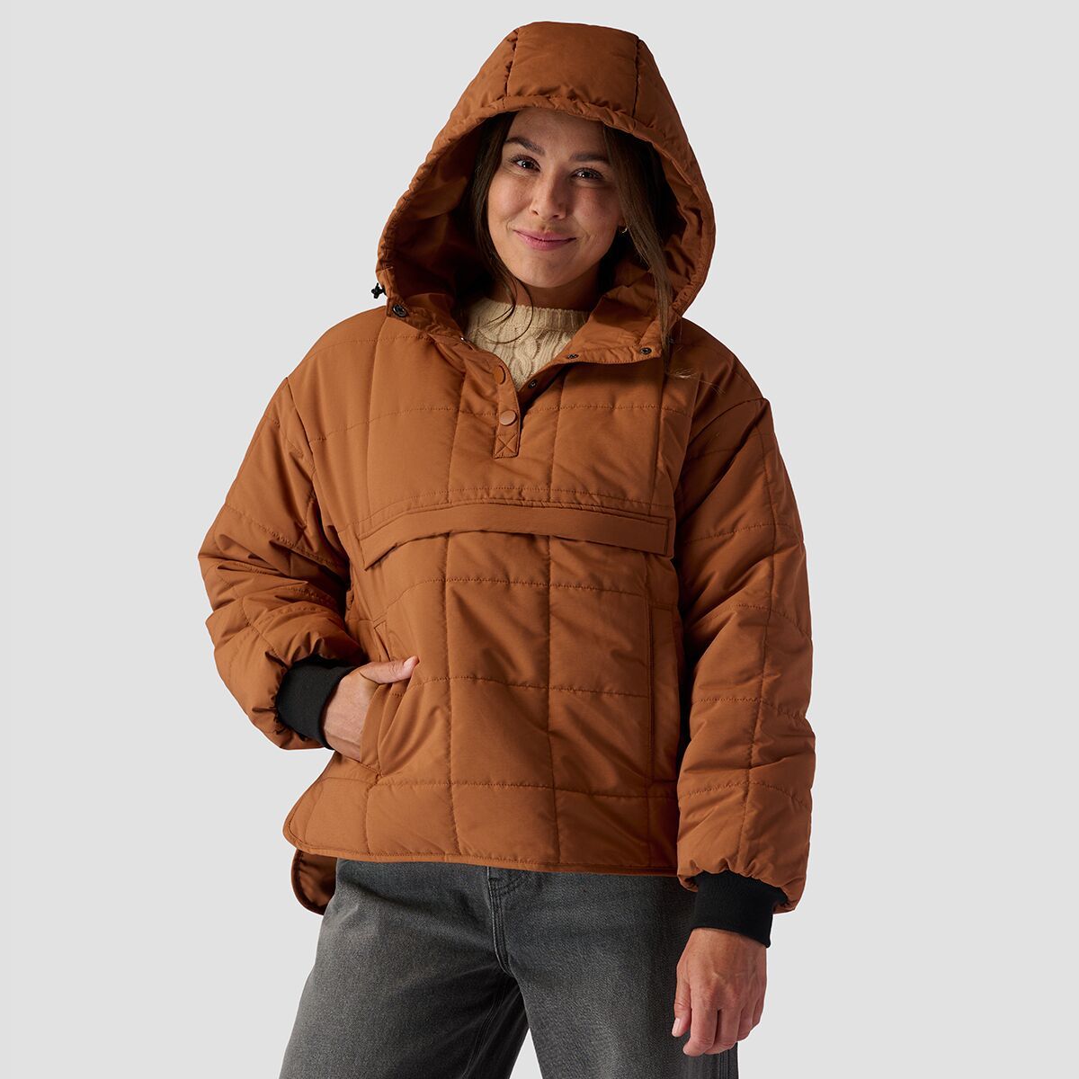 Stoic Quilted 1/2 Snap Pullover - Women's Spice, L