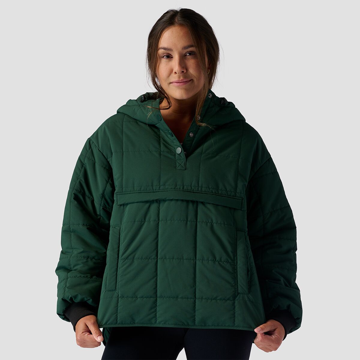 Stoic Quilted 1/2 Snap Pullover - Women's Spruce, XS