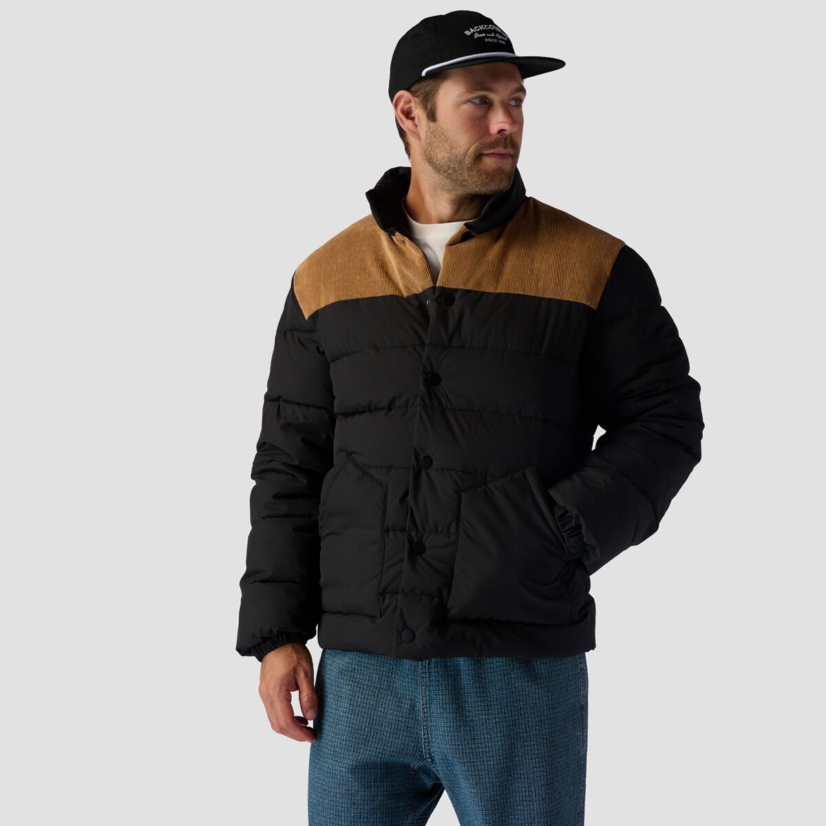 Stoic Snap Front Quilted Puffer - Men's Black, M