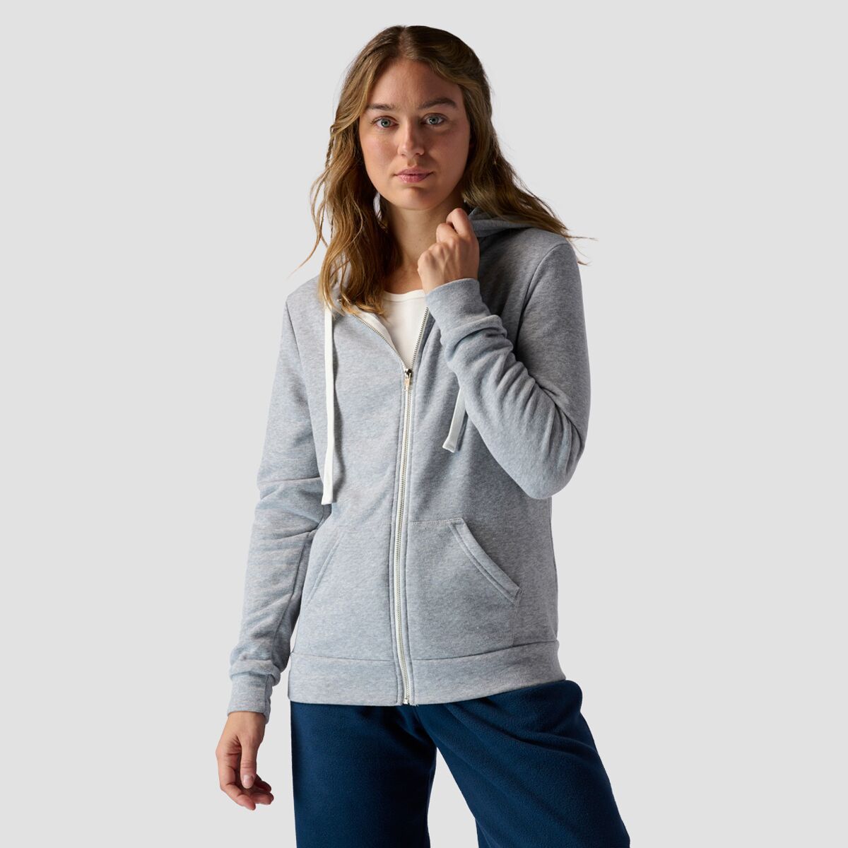 Stoic Boyfriend Full-Zip Hoodie - Women's Heather Grey, M