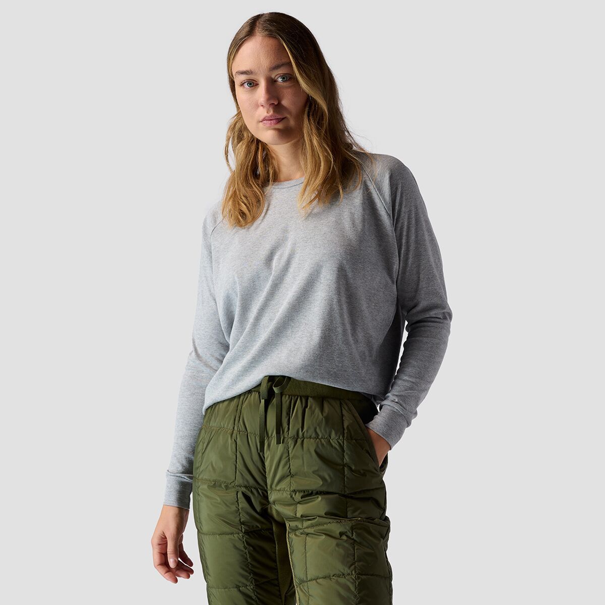 Stoic Long-Sleeve Raglan T-Shirt - Women's Heather Grey, L