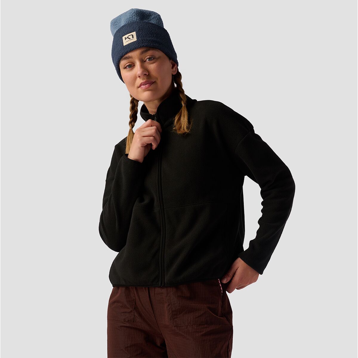 Stoic Micro Fleece Full Zip - Women's Black, S