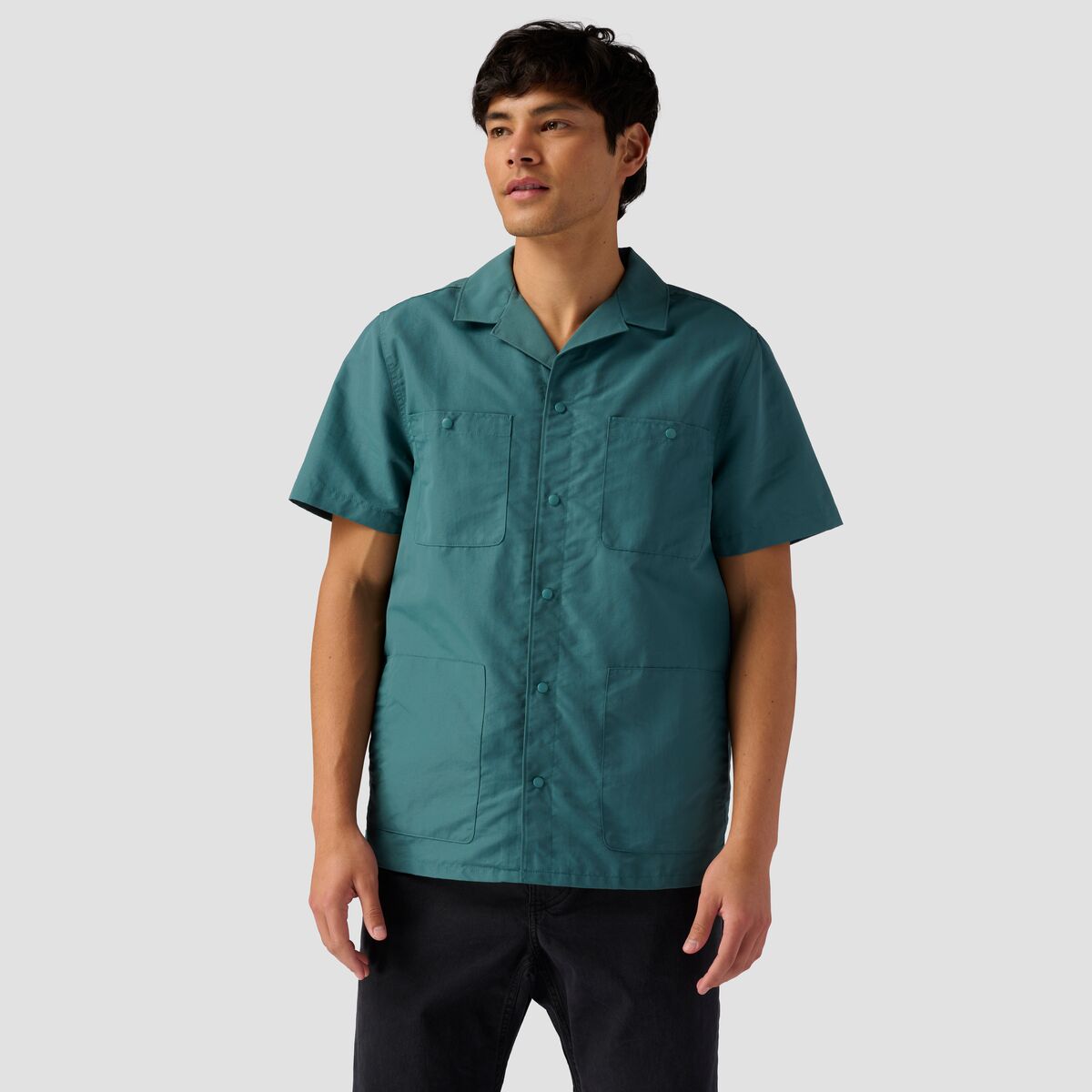 Stoic Stoic Utility Button Up Short-Sleeve Shirt - Men's Hydro, XL