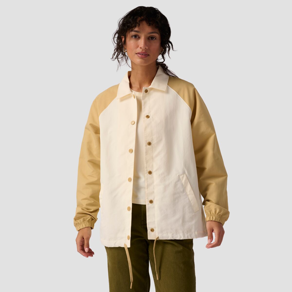 Image of Stoic Utility Coaches Jacket - Women's Egret/Taos Taupe, XS
