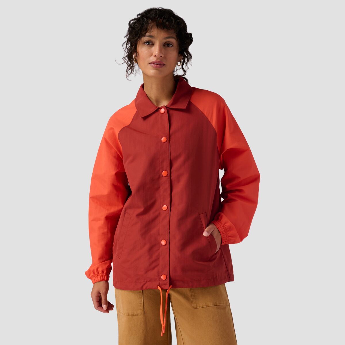 Image of Stoic Utility Coaches Jacket - Women's Tigerlily/Red Ochre, L
