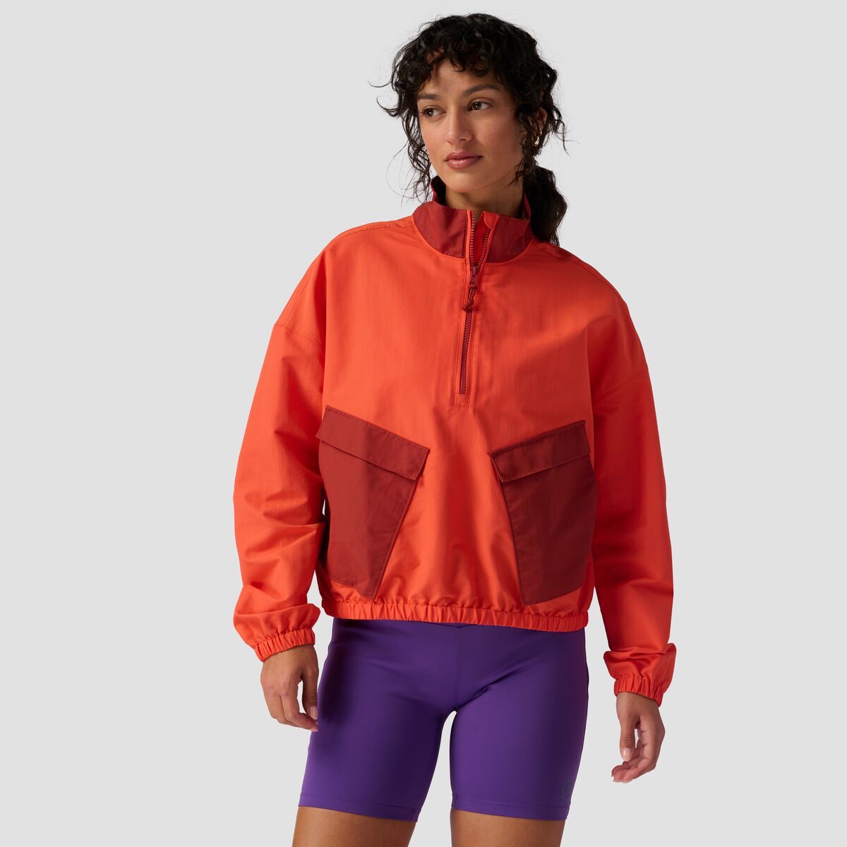 Image of Stoic Utility Pullover - Women's Tigerlily/Red Ochre, M