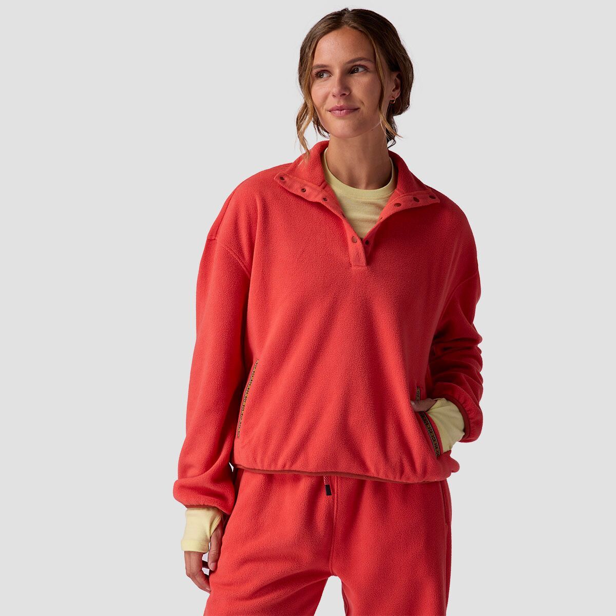 Stoic Chelsea Fleece Pullover - Women's Cranberry, XS