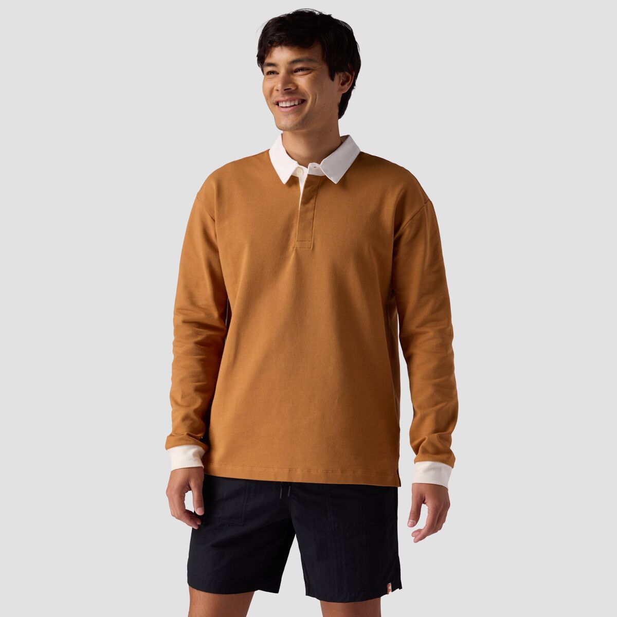 Stoic Long-Sleeve Rugby T-Shirt - Men's Brown Sugar, XL